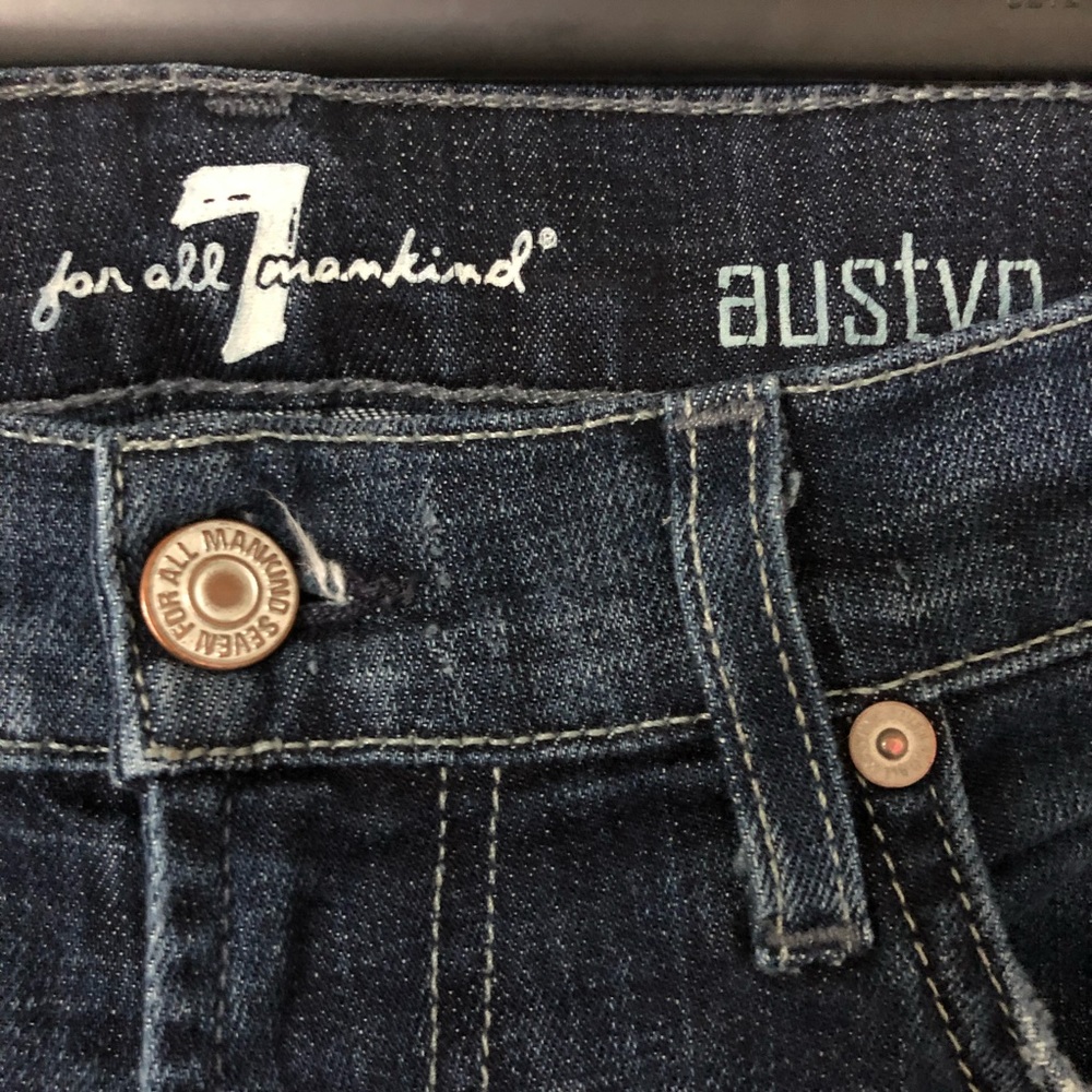 7 For All Mankind Austyn Medium Wash Jeans 31 - Picture 4 of 4